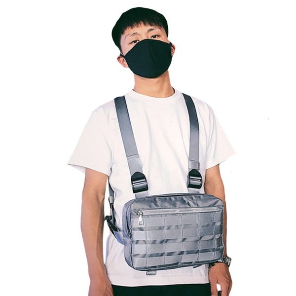 

fashion women men chest rig bag hip hop streetwear functional tactical chest bags cross shoulder bag west backpack waist