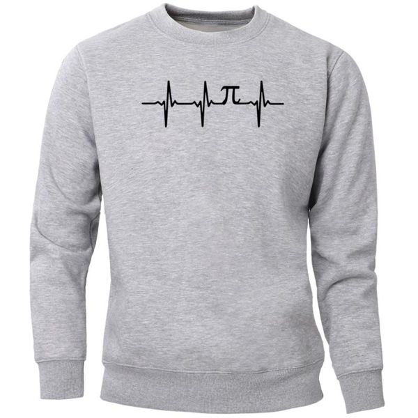 

heartbeat only for pi hoodies men sweatshirts funny crewneck sweatshirt hoodie 2020 jumper autumn fleece warm gray sportswear, Black