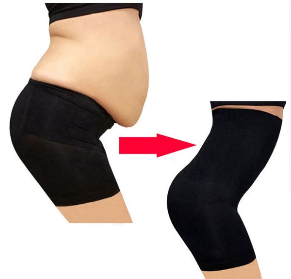 

women high waist shapewears enhanced edition body shaper shorts slimming tummy control underwear panty shapers, Black;white