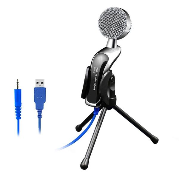 SF-922B Microfono professionale da studio per podcast audio a condensatore per PC Laptop Skype Chat Registrazione Condensatore KTV Mic
