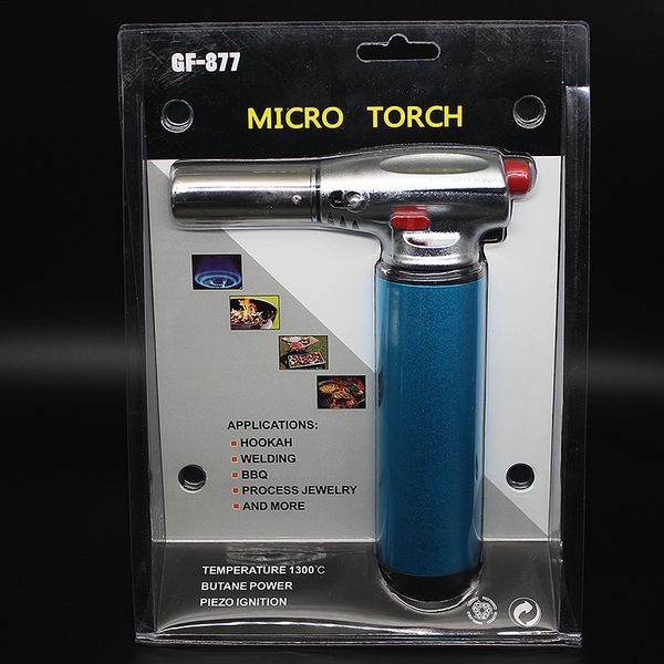 

color 1300'c metal dab jet butane torch windproof jet flames micro butane torch lighter professional kitchen torch brulee culinary dhl