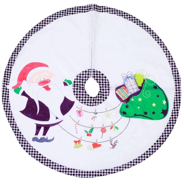 

cartoon santa claus christmas tree skirt ornaments 150g diy home, party, festival, etc home party decoration