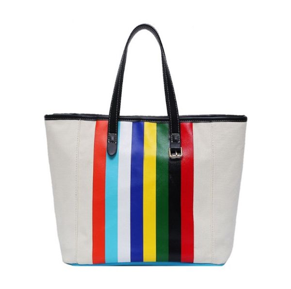 

радужная полоса холщовая сумка tote bag сумка большой емкости / / ph-cfy2003193