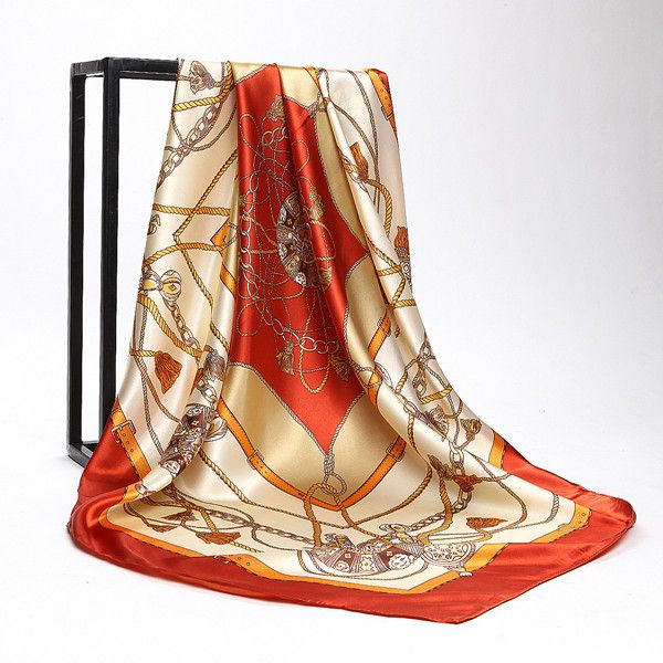 

new classic european and american luxury selling designer brand chain bag 90x90com silk print scarf elegant lady wrapped sc, Blue;gray