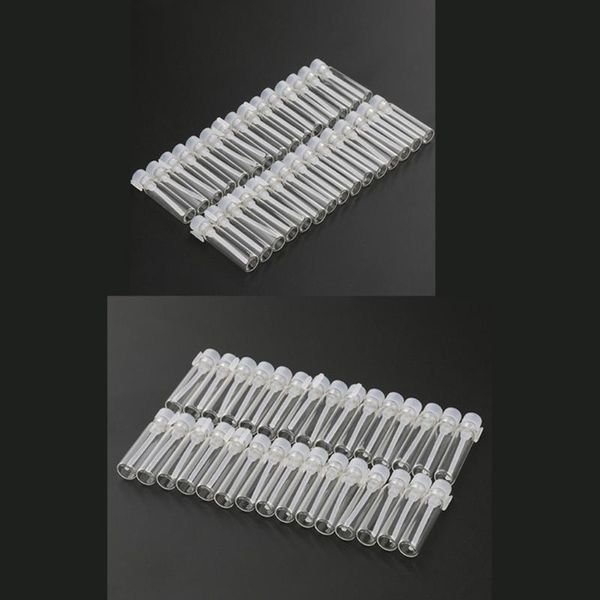 

60x, mini clear liquid sample glass bottles, empty perfume essential oil vials, reusable cosmetics containers-leakproof