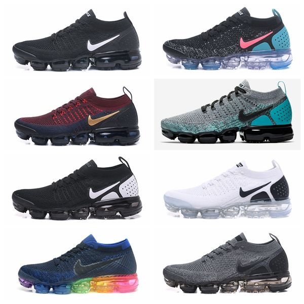 

2020 vapormax knit 2.0 volt air fly designer mens trainers sneakers safari cny red orbit women running shoes max size 36-45