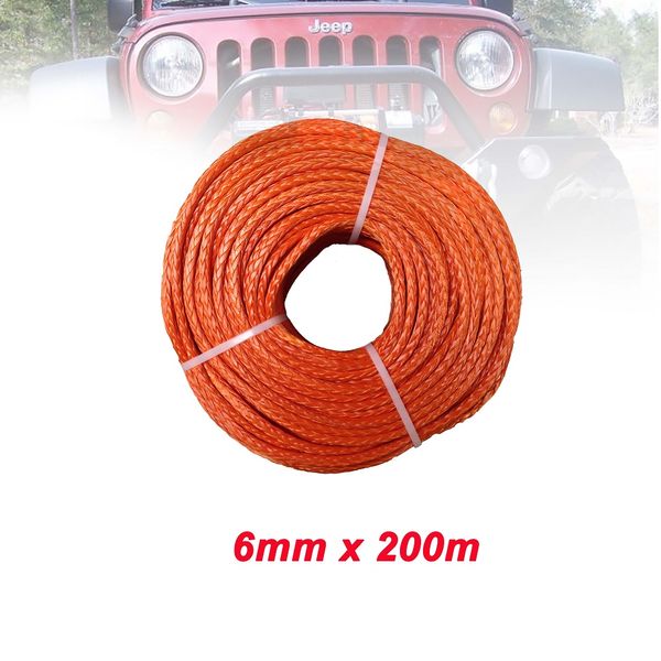 Blue 6mm×100m Synthetic Rope,UHMWPE Rope,ATV Winch Cable,ATV Winch Line