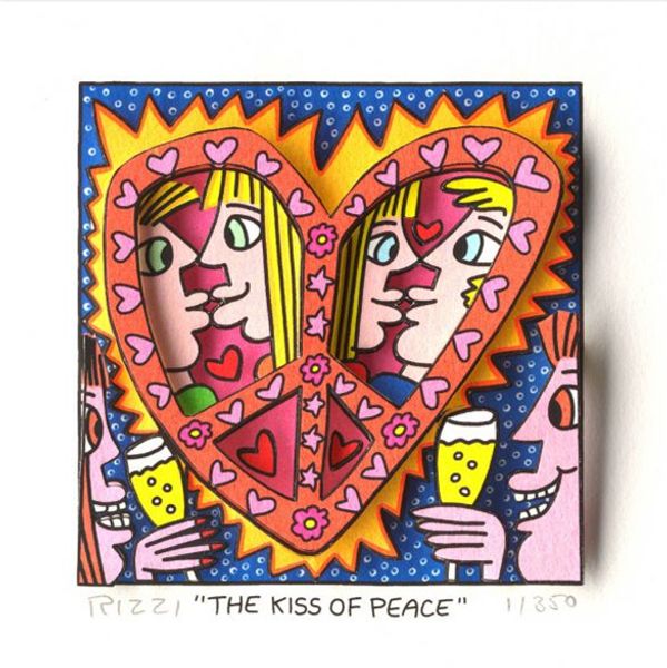 

джеймс рицци - целование мира home decor handpainted hd печать картина маслом на холсте wall art canvas картинки 191222