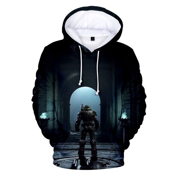

doom eternal 3d hoodie men women fashion harajuku game 3d hoodies print doom eternal casual sweatshirts coats, Black