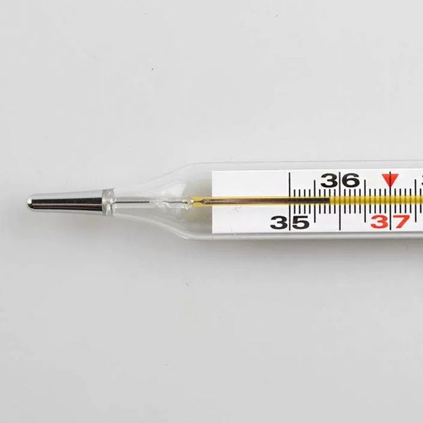 

2pcs mercury glass thermometer probe digital thermometer professional health tool body temperature measurement for baby, Black;white