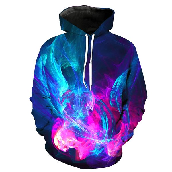 

casual fashion 2019 3d printed hoodie pullover starry sky hoodies women men causal sweatshirts clothes, Black