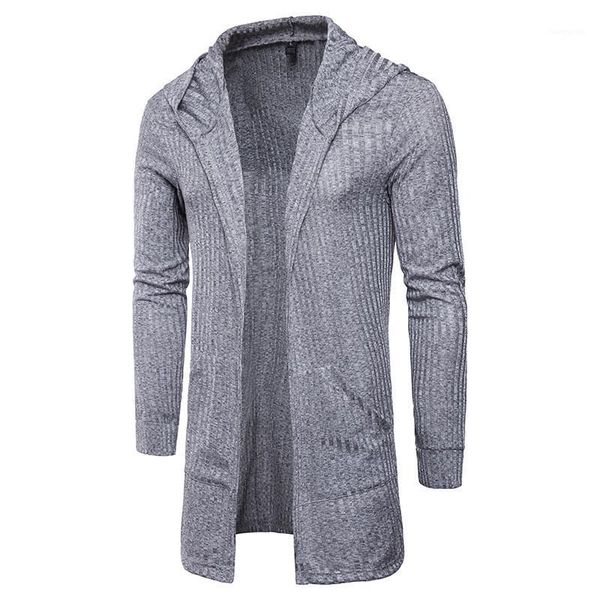 

sweater fashion long sleeve thin cardigan kniter casual mens hooded knitwear solid mens designer, White;black