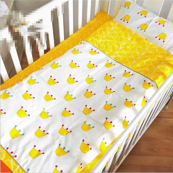 

baby bedding 3pcs set nordic crown crib bedding set organizador cama cotton kids bed linen items for newborns cot nursery decor