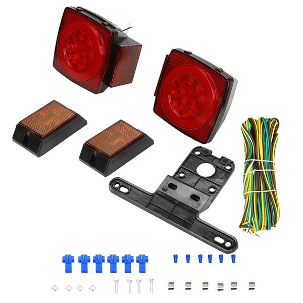 

rear led submersible trailer truck boat marker tail light kit waterproof