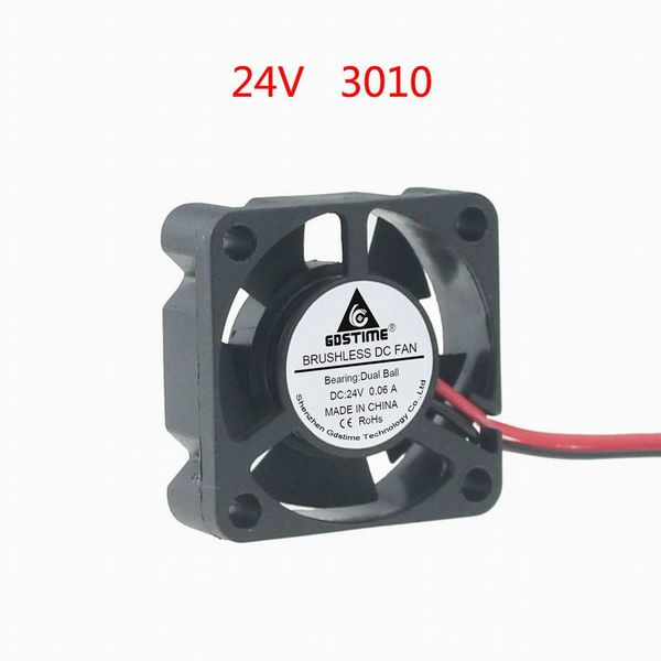 

dc24v 0.06a 3010 3cm 30x30x10mm 13000rpm 5.6cfm 2pin двойной бал бесщеточный вентилятор охлаждения