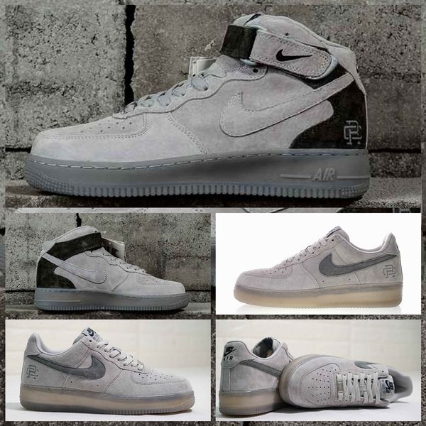 

nÃ¬ke air forcÃ¨ 1 force low mid x reigning champ rc suede chamois men/women sneakers sports running shoes 36-45