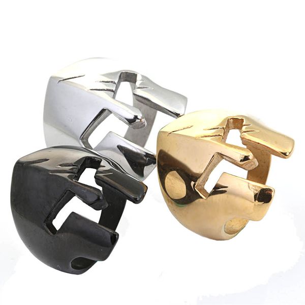 

нержавеющая сталь спартак кольцо прохладный мода человек титановая сталь рим гладиатор шлем кольца tkr1415, Silver