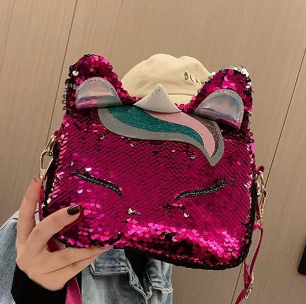 

designer handbag cute creative funny sequins small bag female 2020 new wave shoulder bags wild messenger bags