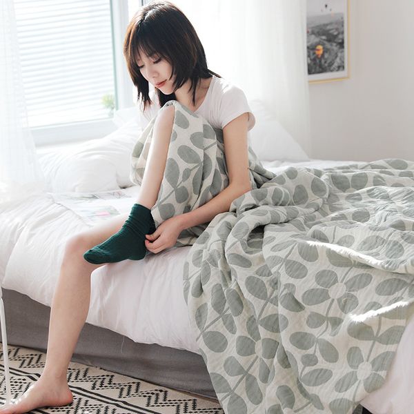 

cotton gauze towel blanket single summer machine washable bed sheet comfortable casual breathable travel wrap