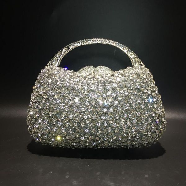 

xiyuan lady crystal diamond handbags women evening clutch bag hard case wedding party handbags purses metal clutches