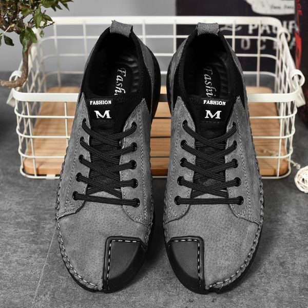 

cimim brand genuine leather casual shoes men fashion big size men sneakers 2019 comfortable moccasins luxury flat loafers, Black