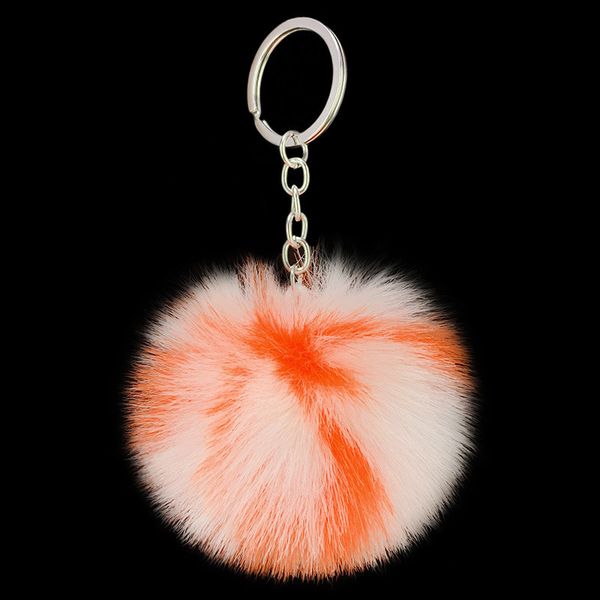 

luxury jewelry 12*7cm imitate rex rabbit's fur ball keychain multi colors key chain fashion keyring keychains model no. ne1086, Silver