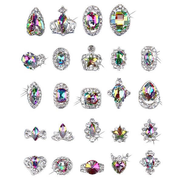 

48pcs nail art tool gems shining imitation crystal decorative glitter gems nail art for diy camera cell, Silver;gold