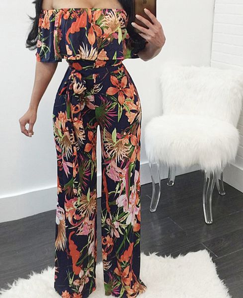 

женская комбинезон bodysuit женщины печати продажа богемского палм lace up комбинезонов rompers с плеча женщины summer beach sexy комбинезон, Black;white