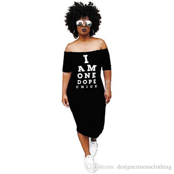 

письма печать худые женщин платья i am one дофэ chick коротким рукавом повседневные платья плюс размер, Black;gray