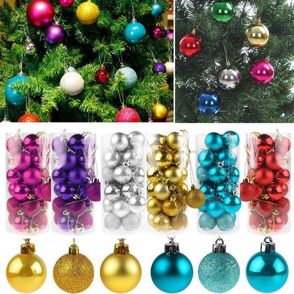 

24pcs christmas decoration 3cm modelling craft solid polystyrene plastic balls round spheres christmas tree decoration 5z