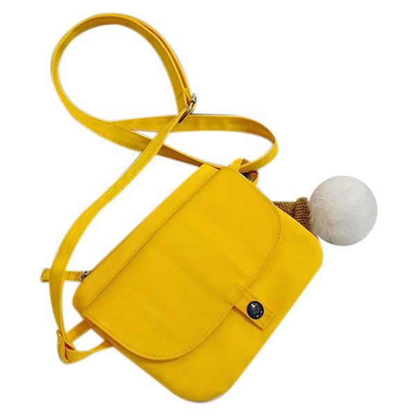 

casual student diagonal shoulder bag solid color canvas wild sister messenger bag