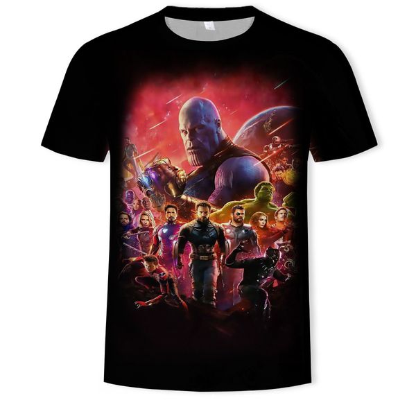 

mens designer fashion loose pullover round collar short sleeve marvel avengers digital printed t-shirt men, White;black