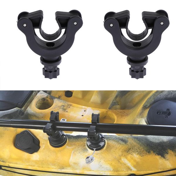 

2pcs nylon kayak canoe paddle holder clips track mount boat oar grip clamp