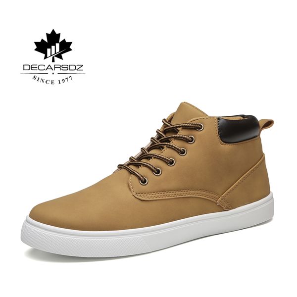 

men boots ankle autumn shoes men winter brand original basic boots lace-up motorcycle british fashion design shoes men's, Black