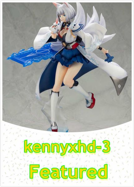 

anime toy girl series 1/7 blue line kaga standing position box hand