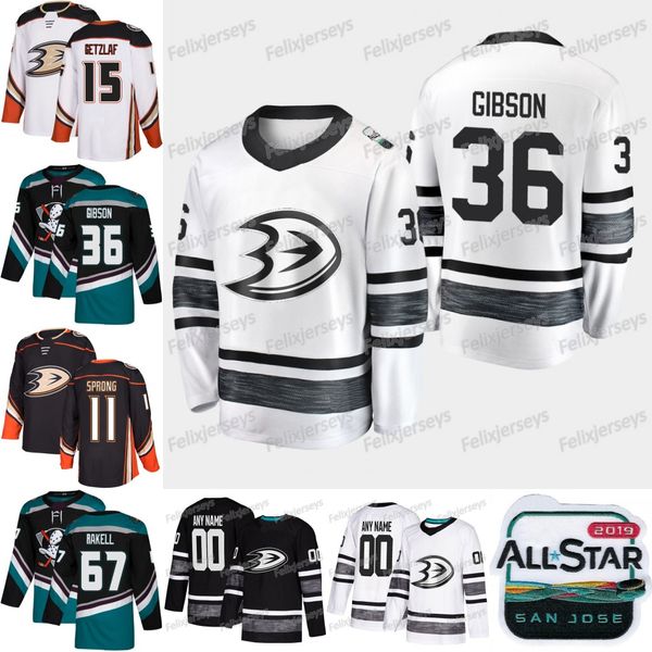 

Anaheim Ducks 2019 All Star John Gibson Daniel Sprong Andrew Cogliano Ryan Getzlaf Ryan Kesler Rickard Rakell Corey Perry Silfverberg Jersey