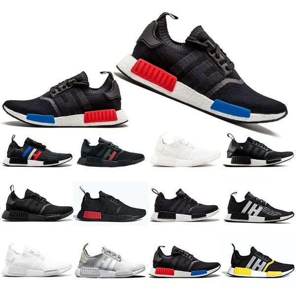 

Cheaper New R1 Running Shoes Thunder Bred OREO Runner Primeknit OG atmos Japan Triple black White Red Marble Classic Sports sneakers 36-45