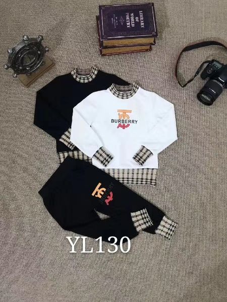 

2019 new children's long sleeve two-piece suit190807#17, White