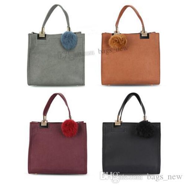 

women handbag frosted hair bulb bags hardware quadrate tote bag for women vintage lady crossbody shoulder bags dhl ing