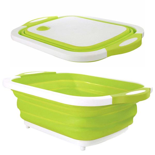 

collapsible colander fruit vegetable washing drain basket folding sink bowl space-saving design