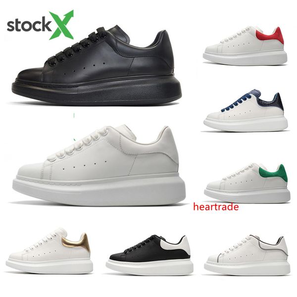 

stock x black white red luxury fashion designer women casual shoe gold low cut leather brand flat designers men womens sports sneakers