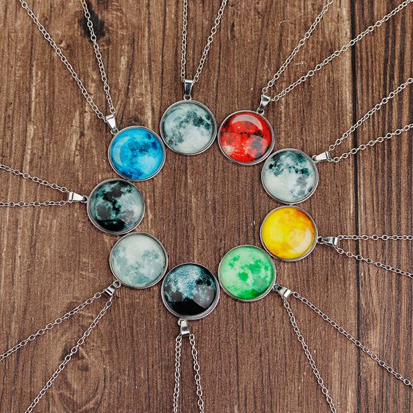 

europe and america fashion and personality beautiful dreamy lovematch star night light gemstone multi- pendant, Silver