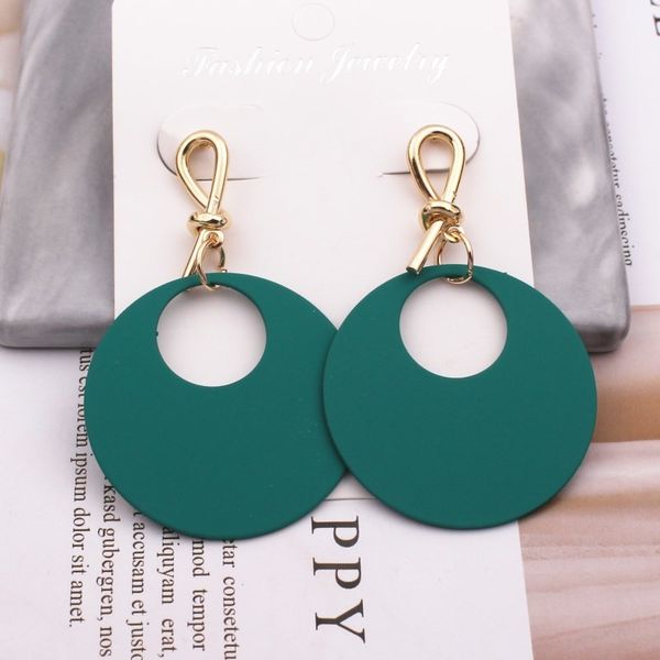 

ek771 new fashion bow tie round pendant earrings for women geometric metal bowknot dangle earring party jewelry oorbellen, Silver