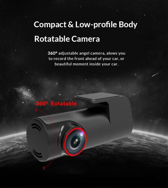 

mini hidden fhd car dash cam front rear camera dvr detector with wifi