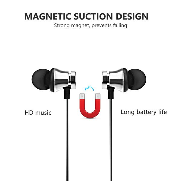 

newst беспроводных наушников bluetooths спортивной magnetics стерео наушник fone de ouvido для iphone xiaomi huawei honor samsung реого
