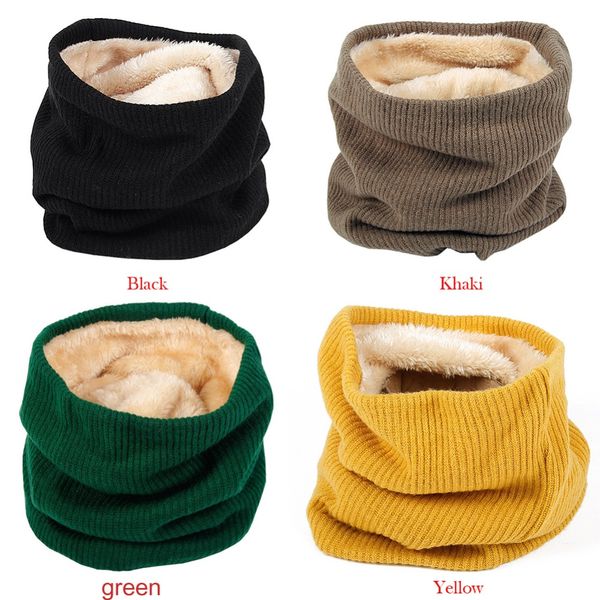 

outdoor winter thick velvet thicken warm fleece neck warmer cycling scarves men bufanda ski climbing neck scarf thick velvet, Black
