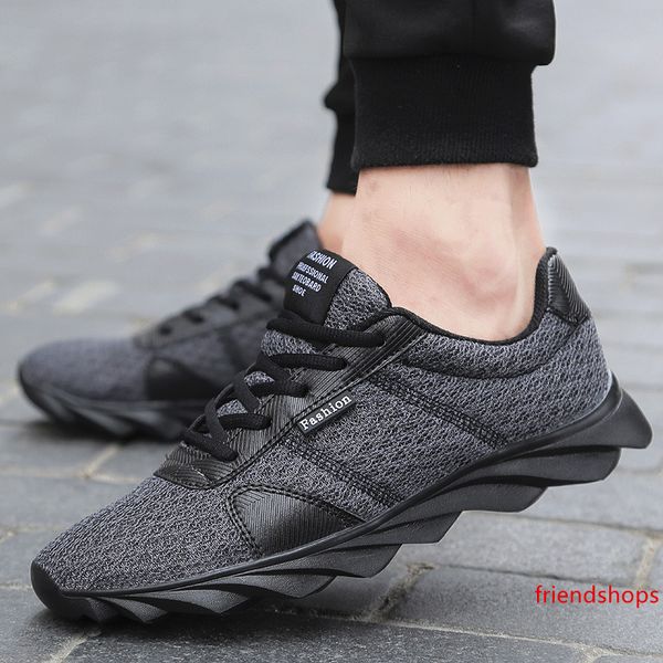 

white fashion man s casual shoes hard-wearing massage lace-up shoes size 38-46