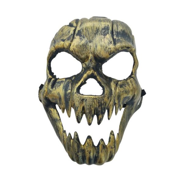 

halloween metal plastic skull mask gold silver full face skull mask party supplies horror props