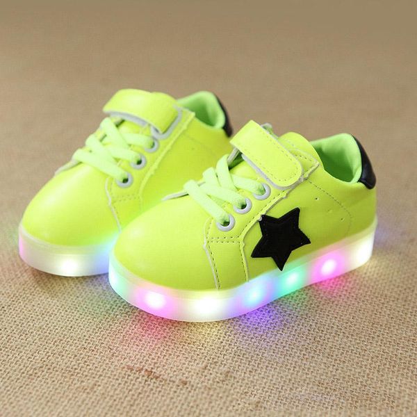 

new 2020 lighted up footwear cool led lighted girls boys shoes patch spring autumn baby casual sneakers toddlers, Black