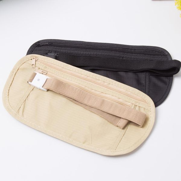 

cloth travel pouch hidden wallet passport money waist belt bag slim secret security useful travel bag